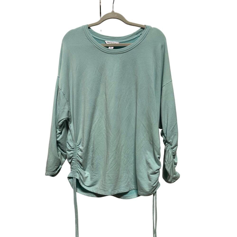 Athleta Lombard Ruched Sweatshirt Women's XL Mint Green